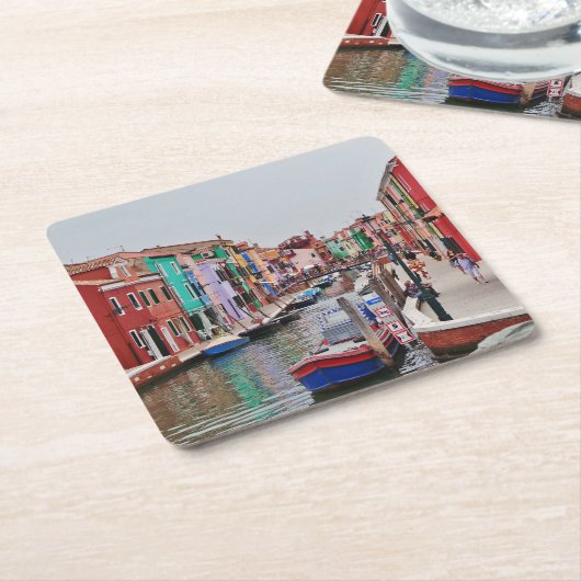 コー地中海のスター スクエアペーパーコースター (アングル)