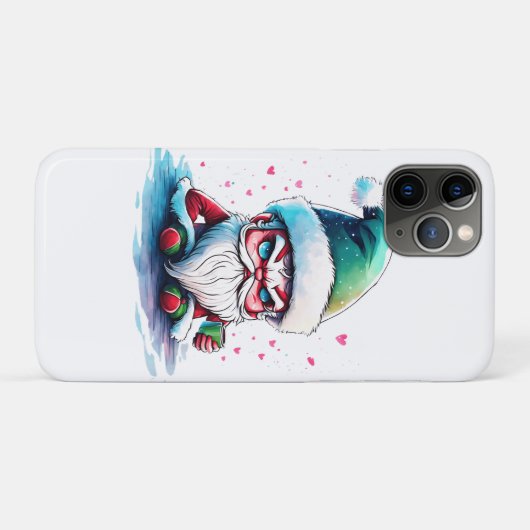 コー怒ヒ入りサンタ Case-Mate iPhoneケース (裏面(横))