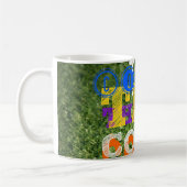 コー感謝していチカラフル文字スポーツチームグラス コーヒーマグカップ (左)