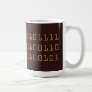 コー書ヒー(2進コードmug、茶) コーヒーマグカップ