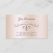 コー華美ナーイニシャルシムメリーバラパステルピンク 名刺 (裏面)