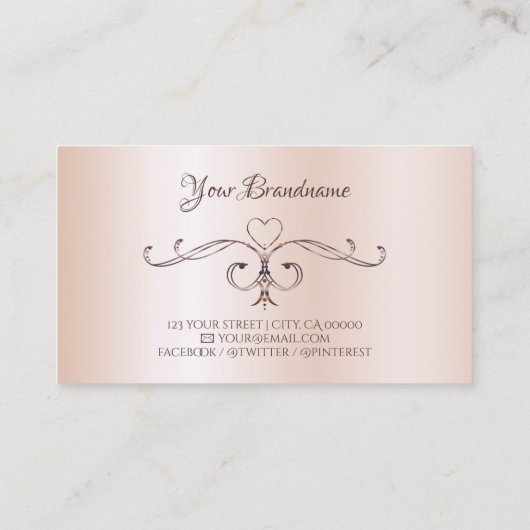 コー華美ナーイニシャルシムメリーバラパステルピンク 名刺 (裏面)