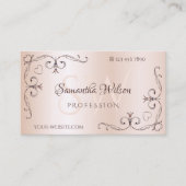 コー華美ナーイニシャルシムメリーバラパステルピンク 名刺 (正面)