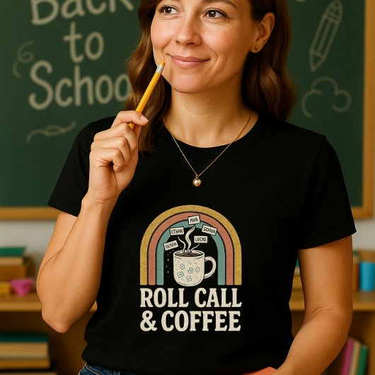 コー転がグ&コーヒーティーチャーシャツ;新学期 Tシャツ