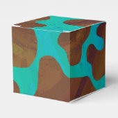 コー ブラウンとターコイズプリント フェイバーボックス (正面サイド)