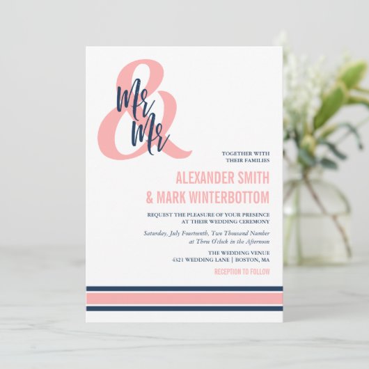 コ名門私立校風のーラル&ネービー結婚ズ 招待状 (スタンド正面)