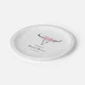 コ素朴ウスカルボホ赤面フローラブライダルシャワー ペーパープレート (アングル)