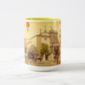 コ結婚インブラ礼拝堂のブラガ語-ポルトガル ツートーンマグカップ (中央)