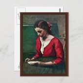 コ読ロー・ジャン・バプテストの赤いジャージーの少女 ポストカード (正面/裏面)