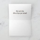 コ退職したーヒーの匂いを嗅ぐ準備ができてリラックスいる カード (内部)