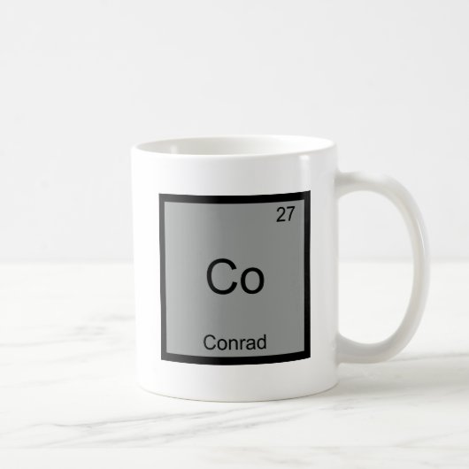 コ - コンラッド おもしろ化学元素記号 Tシャツ コーヒーマグカップ (右)