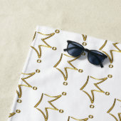 ゴおもしろいールデンクラウン – ラグジュアリー王室の1 ビーチタオル (インサイチュ)