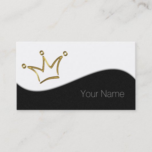 ゴおもしろいールデンクラウン – ラグジュアリー王室の1 名刺 (正面)