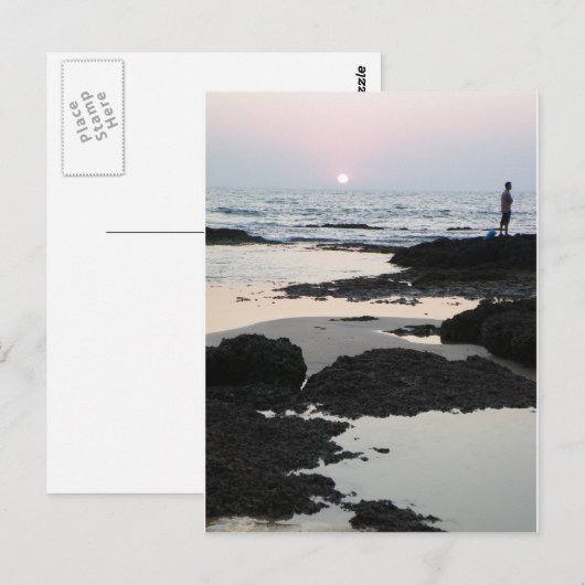 ゴアの夕日 ポストカード (正面/裏面)