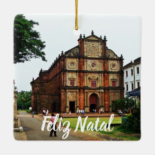 ゴアインディアバケーションクリスマスオーナメント セラミックオーナメント (裏面)