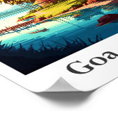 ゴアインディアヴィンテージトラベルイラストレーション ポスター (角)