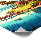 ゴアインディアヴィンテージ旅行イラストレーション ポスター (角)