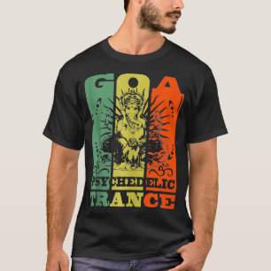 ゴアサイケデリックトランスGanesha OMサイトランス Tシャツ