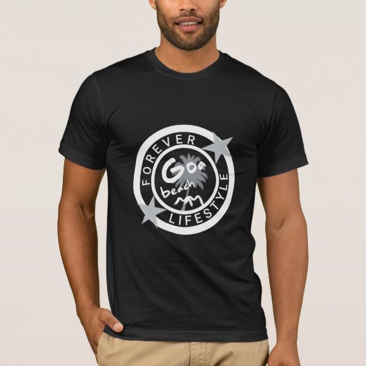 ゴアビーチライフスタイル | ヤシの木サークルロゴ Tシャツ (正面)