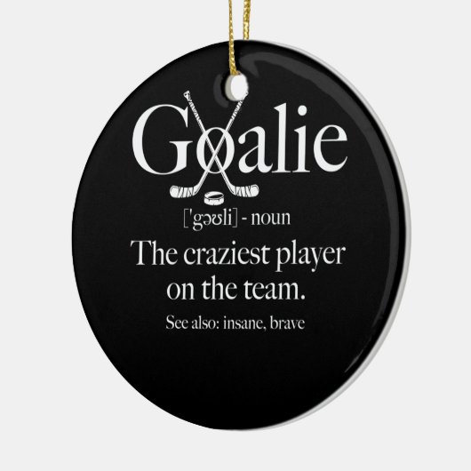 ゴアリーギアゴールキーパーデフィニションサッカーホッケー セラミックオーナメント (左)
