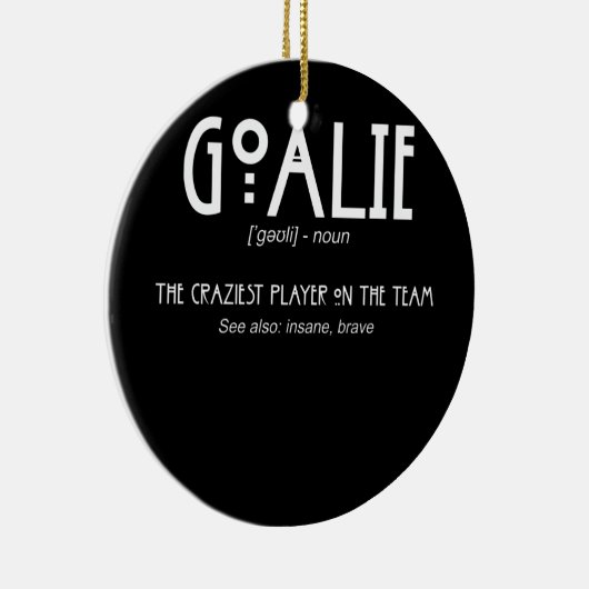 ゴアリーギアゴールキーパー定義サッカーホッケー セラミックオーナメント (右)