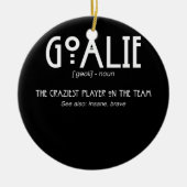 ゴアリーギアゴールキーパー定義サッカーホッケー セラミックオーナメント (正面)