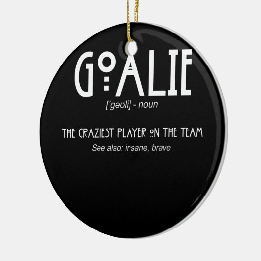 ゴアリーギアゴールキーパー定義サッカーホッケー セラミックオーナメント (左)