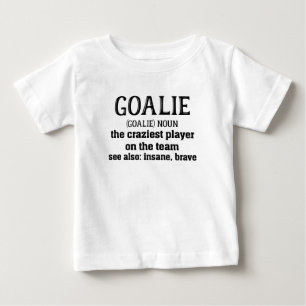 ゴアリーギア、ゴールキーパー定義サッカーホッケー ベビーTシャツ