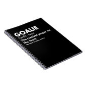 ゴアリーゴールキーパーの定義サッカーホッケー ノートブック (右側)