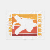 ゴアリーパパアイスホッケーアイスホッケープレイヤーホッケーコーア フリースブランケット (正面(横))