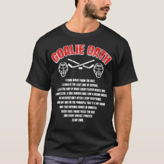 ゴアリー誓アイスホッケーゴアリー祈りの言葉ギフトクラス Tシャツ