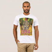 ゴア・インディア・ヴィンテージ旅行ポスター Tシャツ (正面フル)