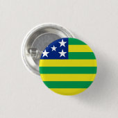 ゴイアス、ブラジル国旗のボタン 缶バッジ (正面&裏面)