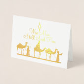 ゴイルフォイル写真クリスマスカード三賢人 箔カード (正面)