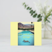 ゴインワイルドインパーム春ゼブラレトロヴィンテージプール ポストカード (スタンド正面)