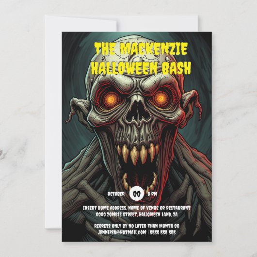 ゴウリッシュグウルスプキー大人ハローウィンパーティ 招待状 (正面)