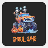 ゴウルギャングモンスタートラックハロウィンステッカー スクエアシール (正面)