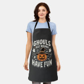 ゴウルズは楽しいハロウィン・パンプキンを欲しがる エプロン (着用した状態)