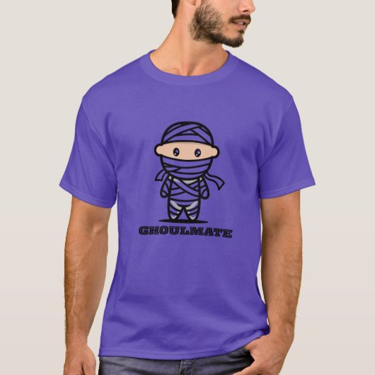 ゴウルメイト タイポグラフィ ハロウィンTシャツ | ミイラ Tシャツ (正面)