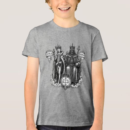 ゴエティアの貴族 ストラス王子とパイモン王 トライブレンドＴシャツ (正面)