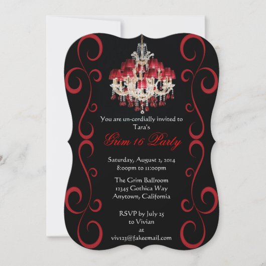 ゴカスタムシックグリム16パーティの招待状II 招待状 (正面)