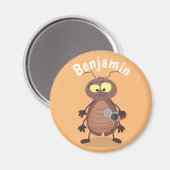 ゴキおもしろいブリ昆虫漫画イラストレーション マグネット (正面/裏面)