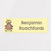 ゴキおもしろいブリ漫画パーソナライズされた文字 ラベル (デザイン2)