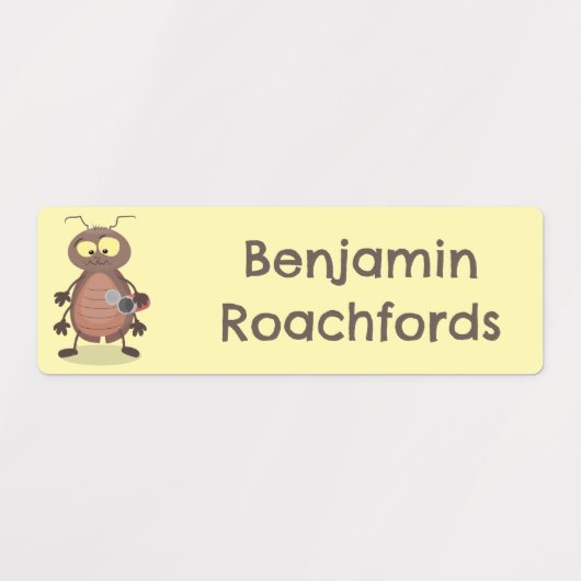 ゴキおもしろいブリ漫画パーソナライズされた文字 ラベル (デザイン2)