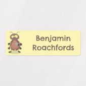 ゴキおもしろいブリ漫画パーソナライズされた文字 ラベル (デザイン1)