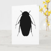 ゴキブリのイラストレーション カード (黄色い花)
