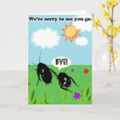 ゴキブリの挨拶状 カード (黄色い花)