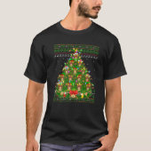 ゴキブリクリスマス照明ツリーサンタゴキブリ Tシャツ (正面)