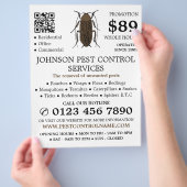 ゴキブリデザイン害虫駆除広告剤 チラシ (手)