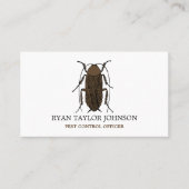 ゴキブリデザイン、害虫駆除 名刺 (正面)